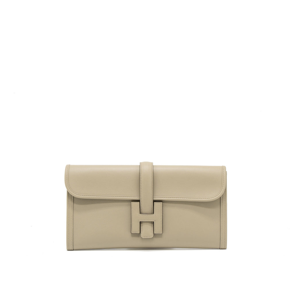HERMES JIGE ELAN 29 CLUTCH SWIFT Q1 SAUGE