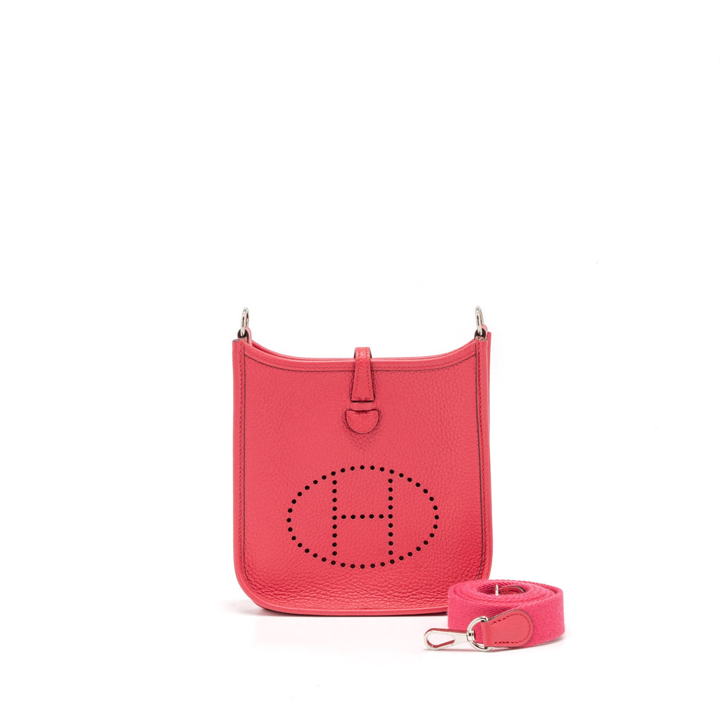 HERMES MINI EVELYN CLEMENCE ROSE EXTREME SHW