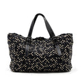 BOTTEGA VENETA TOTE BAG LEATHER DARK BLUE MULTICOLOUR BLACK HARDWARE