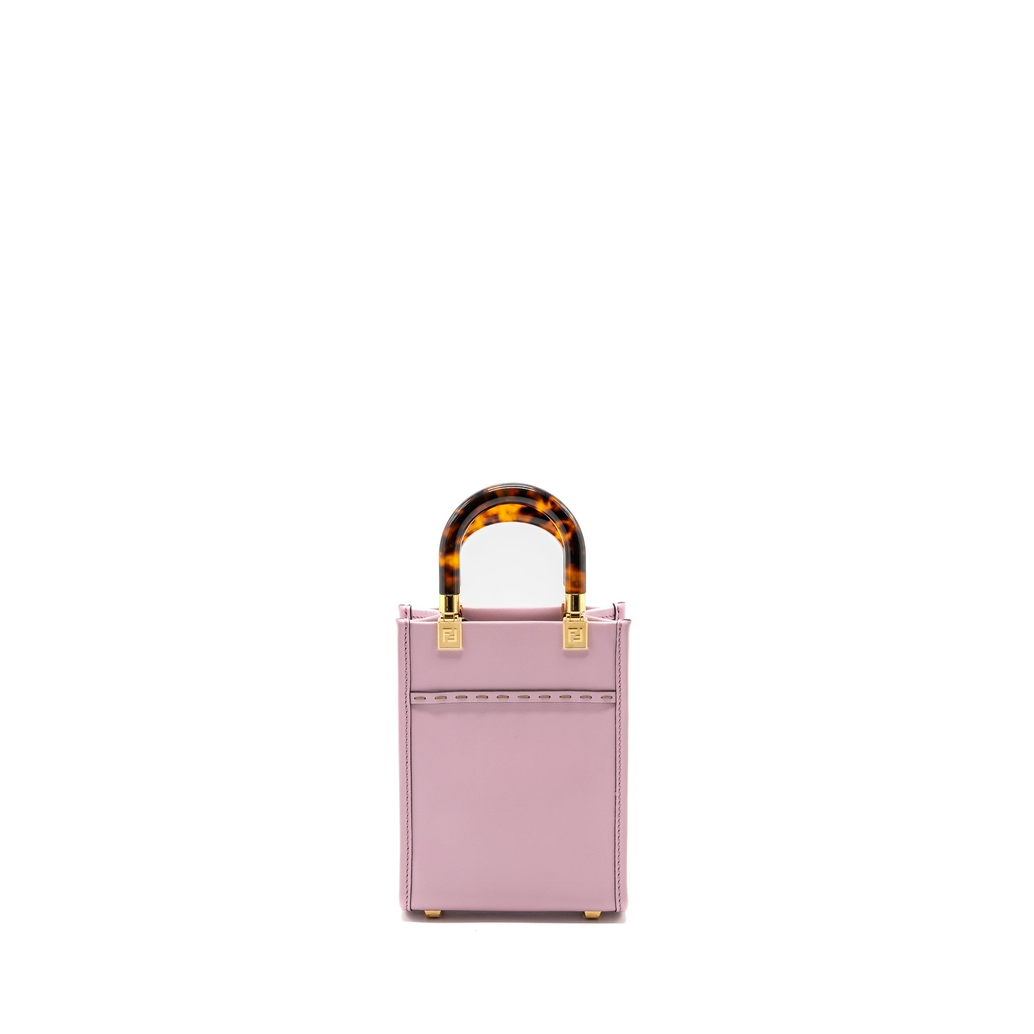 FENDI MINI SUNSHINE SHOPPER BAG LEATHER PINK GHW