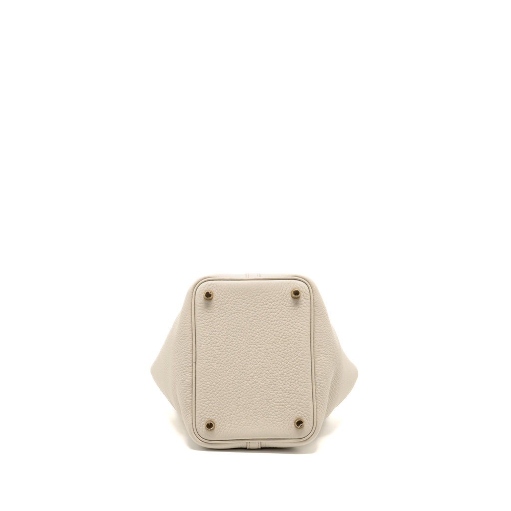HERMES PICOTIN 18 LOCK BAG OSTRICH TOUCH/CLEMENCE BETON GHW