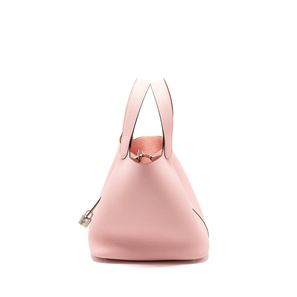 HERMES PICOTIN 22 LOCK BAG CLEMENCE ROSE SAKURA SHW