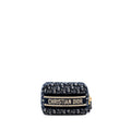 DIOR BEAUTY POUCH BLUE DIOR OBLIQUE JACQUARD/VELVET GHW