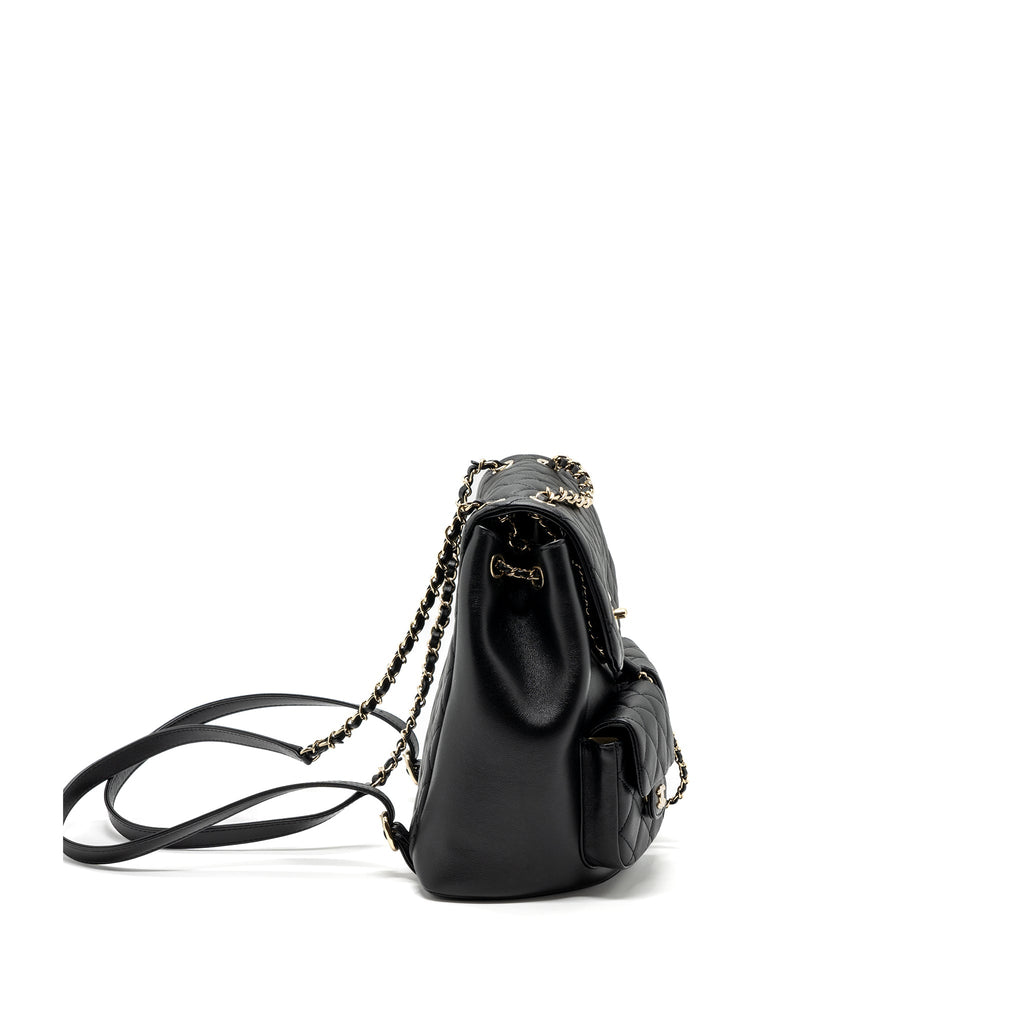CHANEL 23A TRIPLE PACK BACKPACK CALFSKIN BLACK LGHW (MICROCHIP)