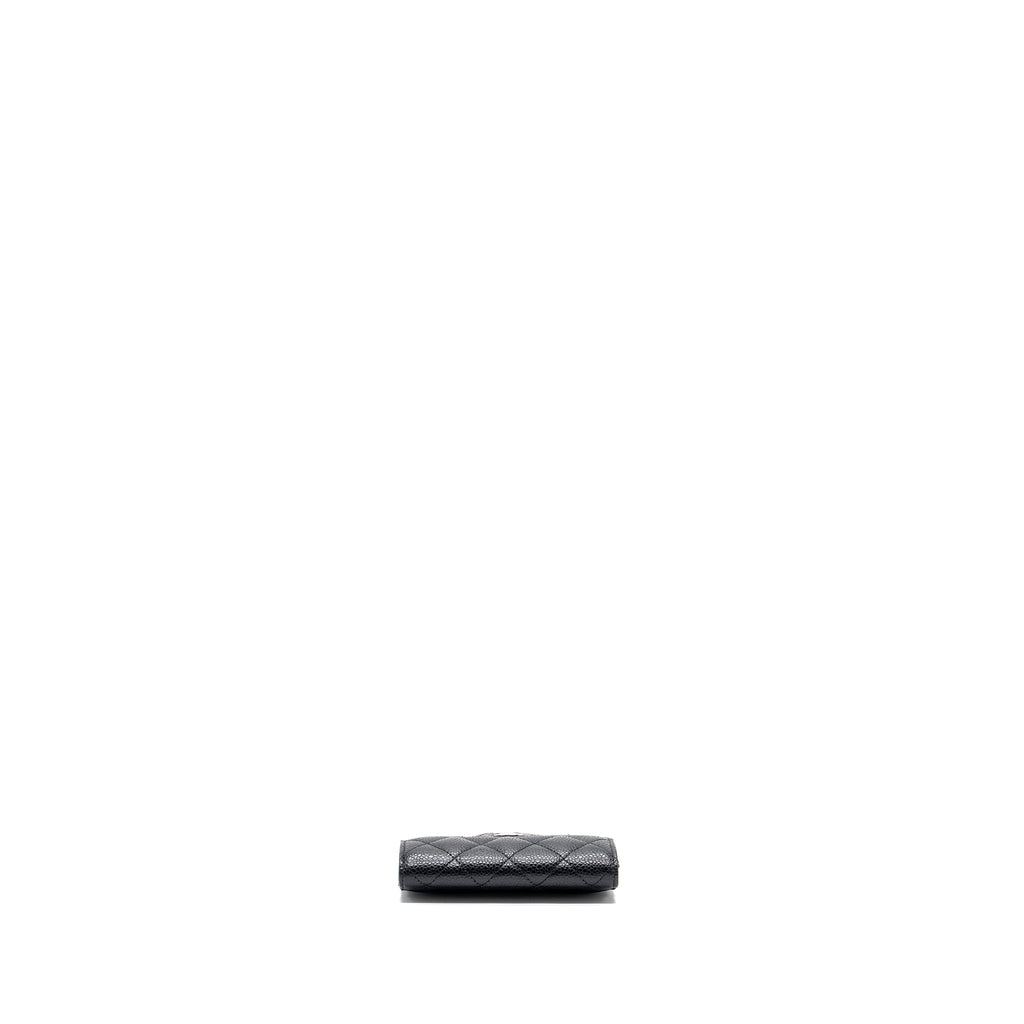 CHANEL CLASSIC FLAP CARD HOLDER CAVIAR BLACK SHW (MICROCHIP)
