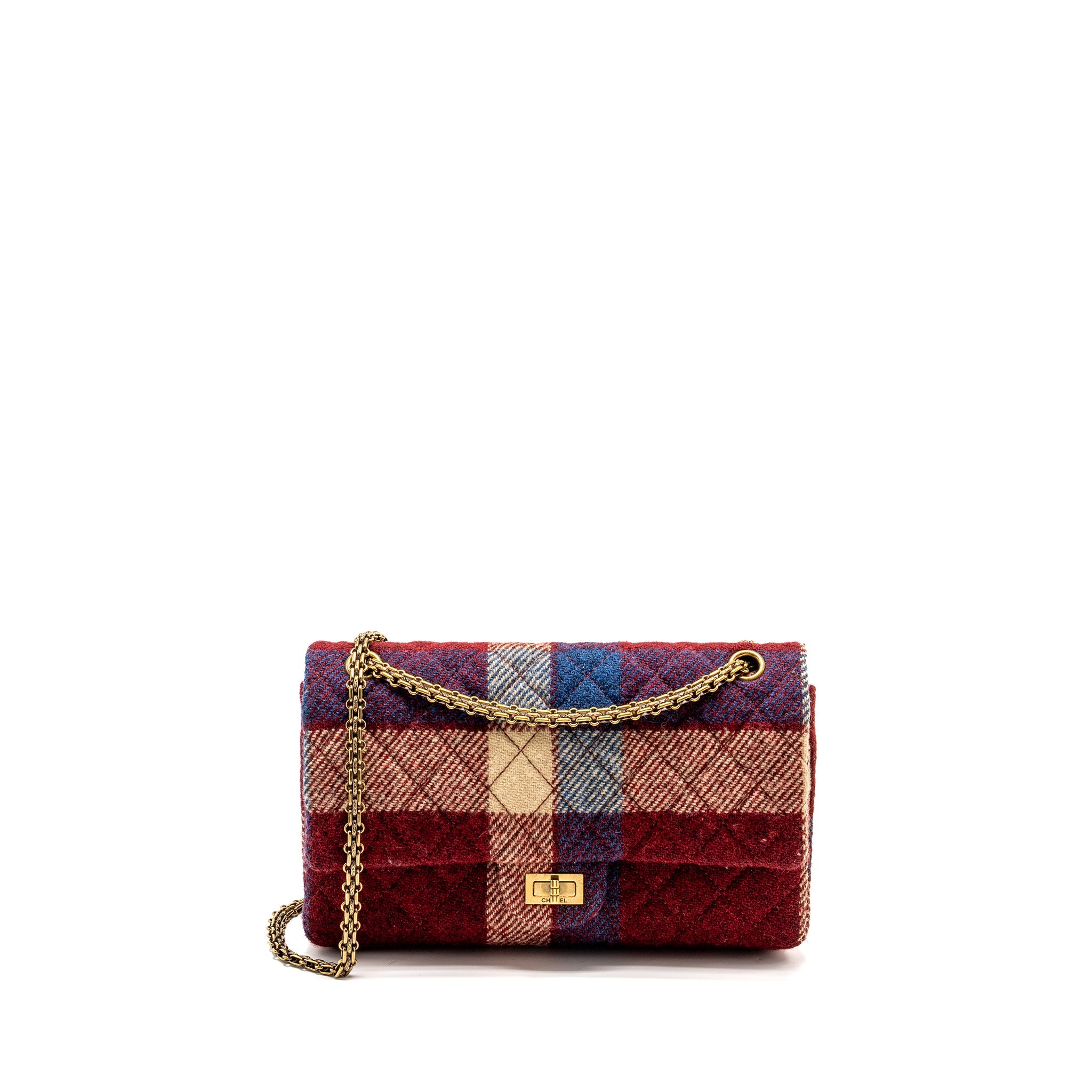 CHANEL LARGE 2.55 226 REISSUE DOUBLE FLAP BAG FABRIC MULTICOLOUR GHW