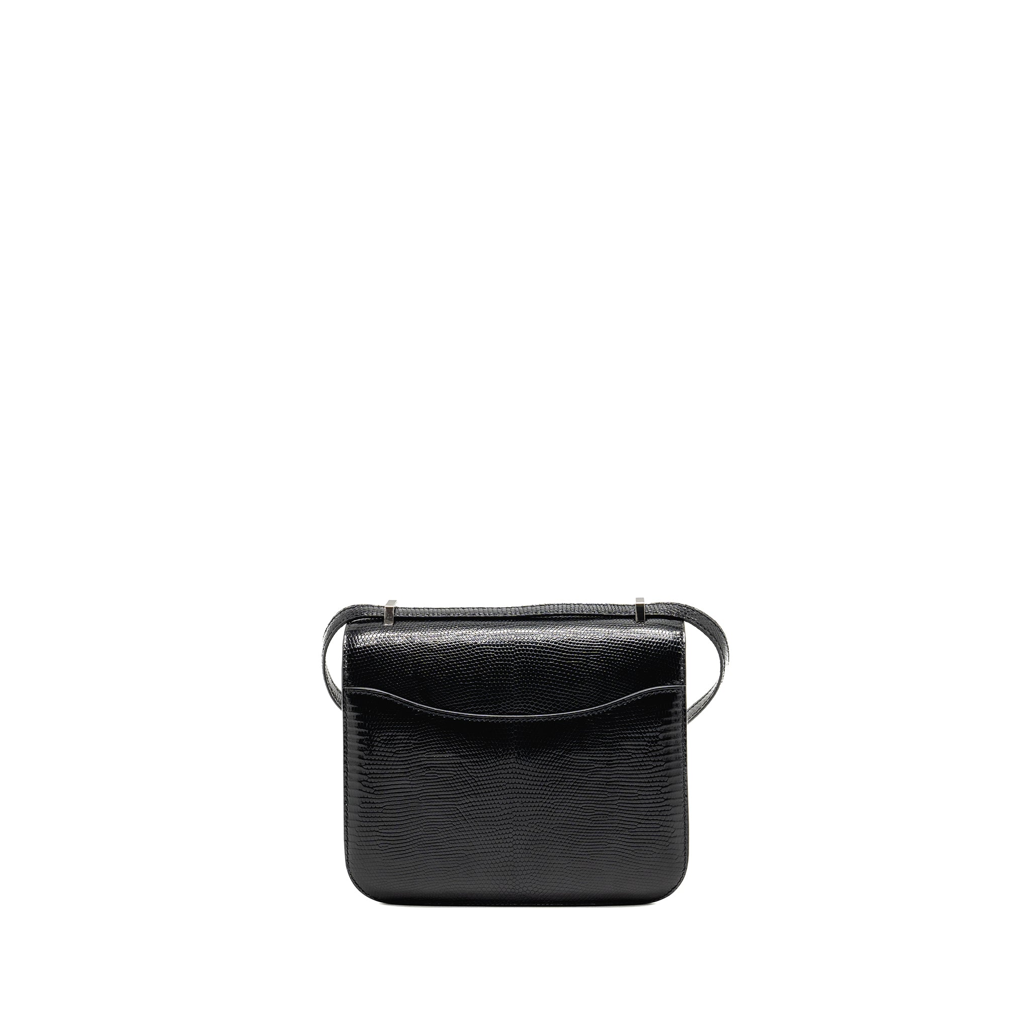 HERMES MINI CONSTANCE LIZARD VARANUS SALVATOR BLACK SHW
