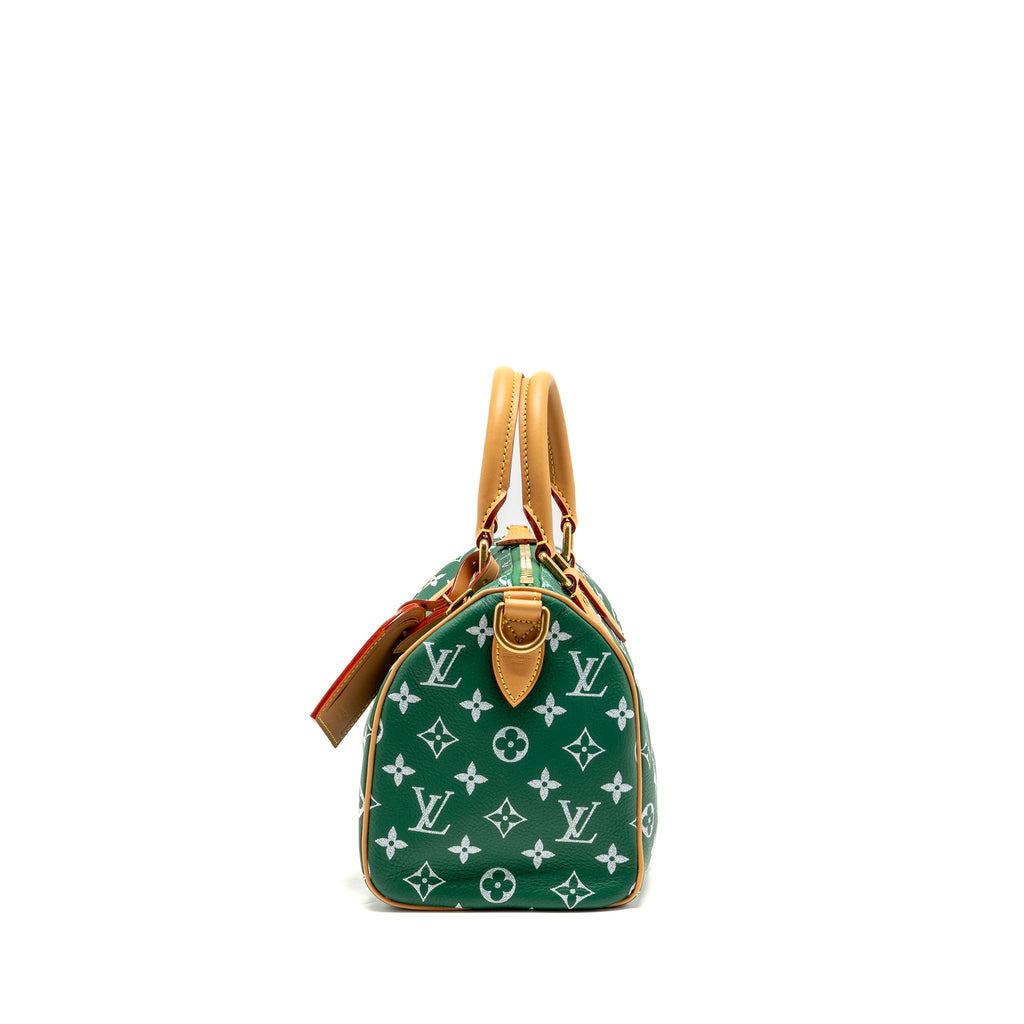 LOUIS VUITTON SPEEDY P9 BANDOULIERE 25 SOFT CALFSKIN GREEN GHW