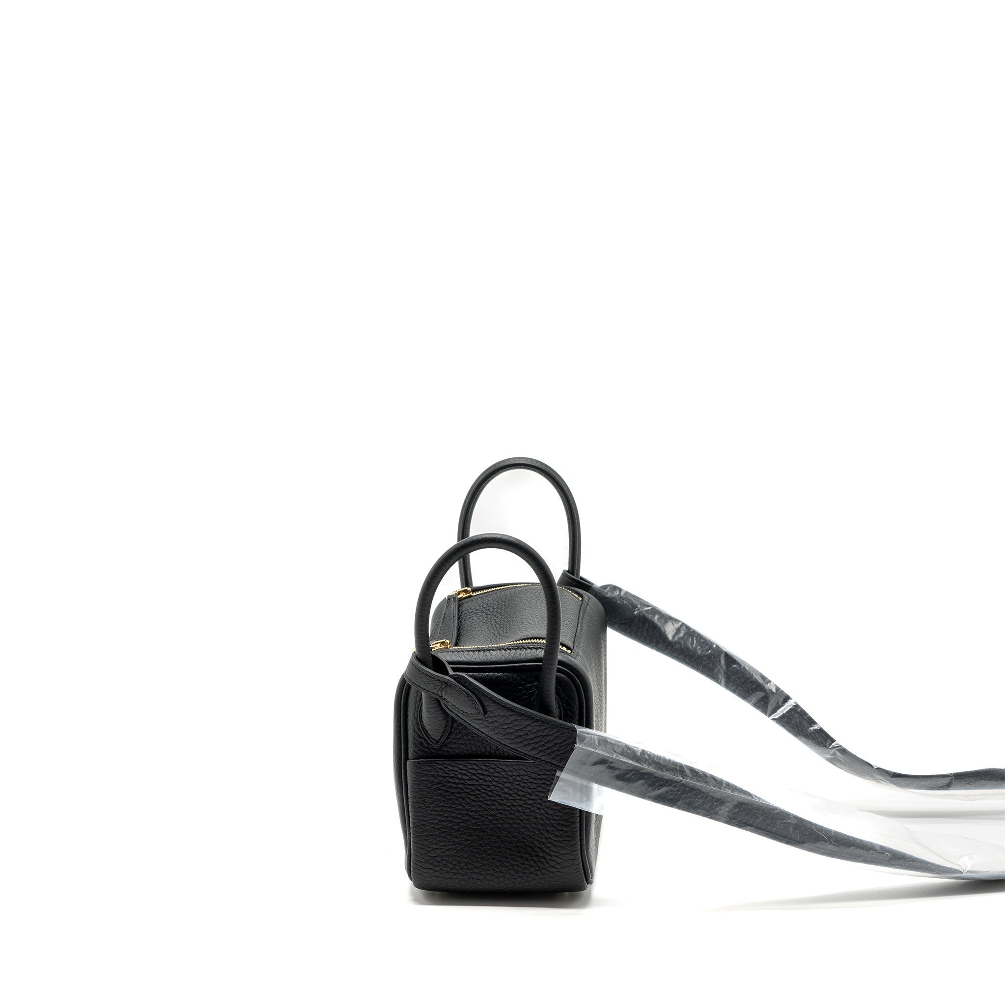 HERMES MINI LINDY CLEMENCE BLACK GHW