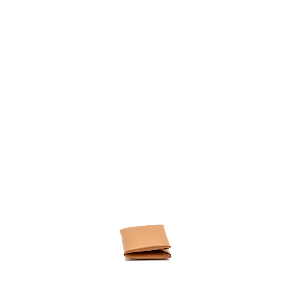 HERMES CALVI CARD HOLDER EPSOM GOLD SHW