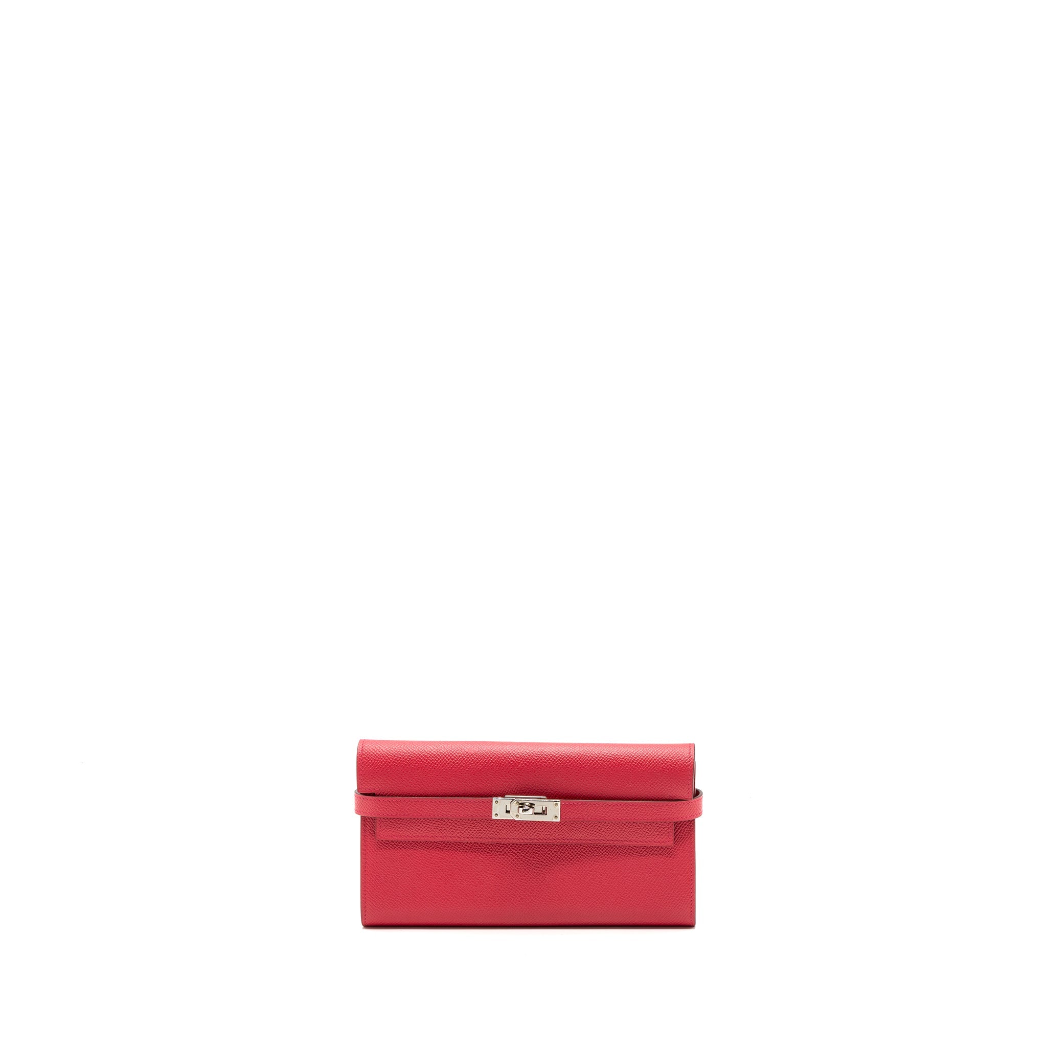 HERMES KELLY LONG WALLET EPSOM ROSE EXTREME SHW