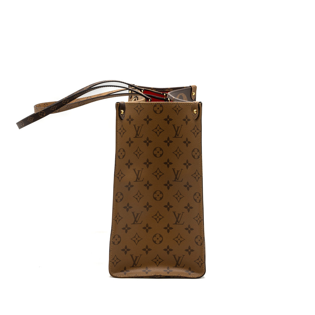 LOUIS VUITTON ONTHEGO GM MONOGRAM CANVAS / MONOGRAM REVERSE CANVAS GHW