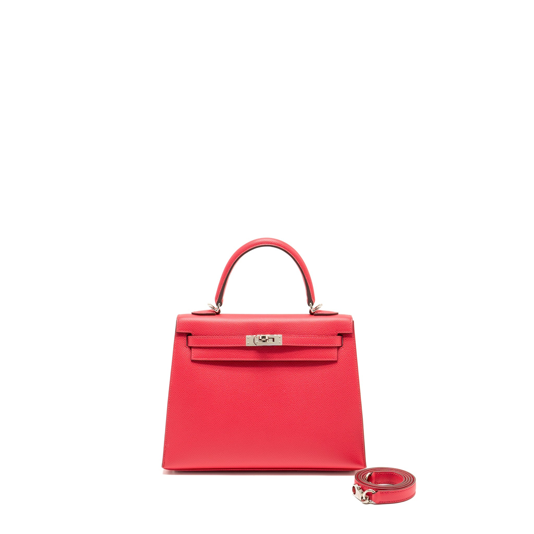 HERMES KELLY 25 SELLIER EPSOM ROSE EXTREME SHW