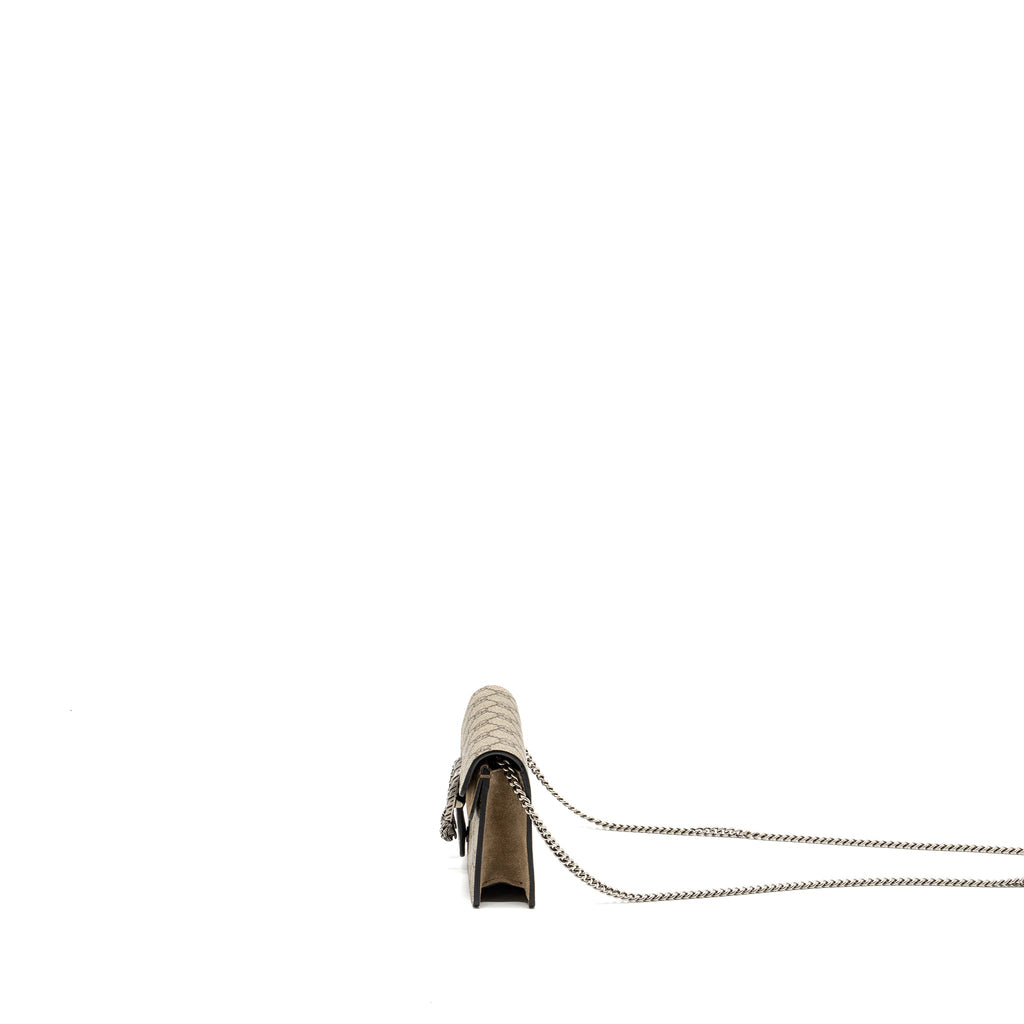 GUCCI SUPER MINI DIONYSUS GG SUPREME CANVAS/SUEDE BROWN SHW