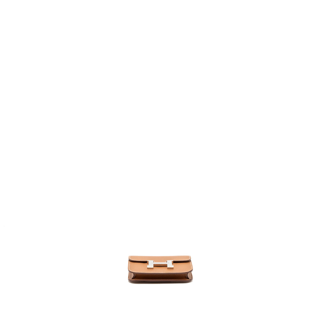 HERMES CONSTANCE SLIM EVERCOLOR GOLD/LIME SHW