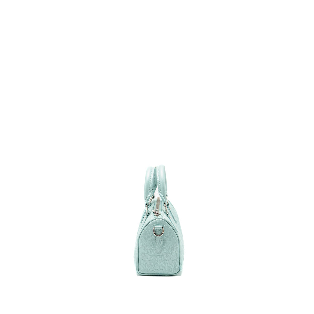 LOUIS VUITTON NANO SPEEDY MONOGRAM EMPREINTE LEATHER MINT GREEN SHW