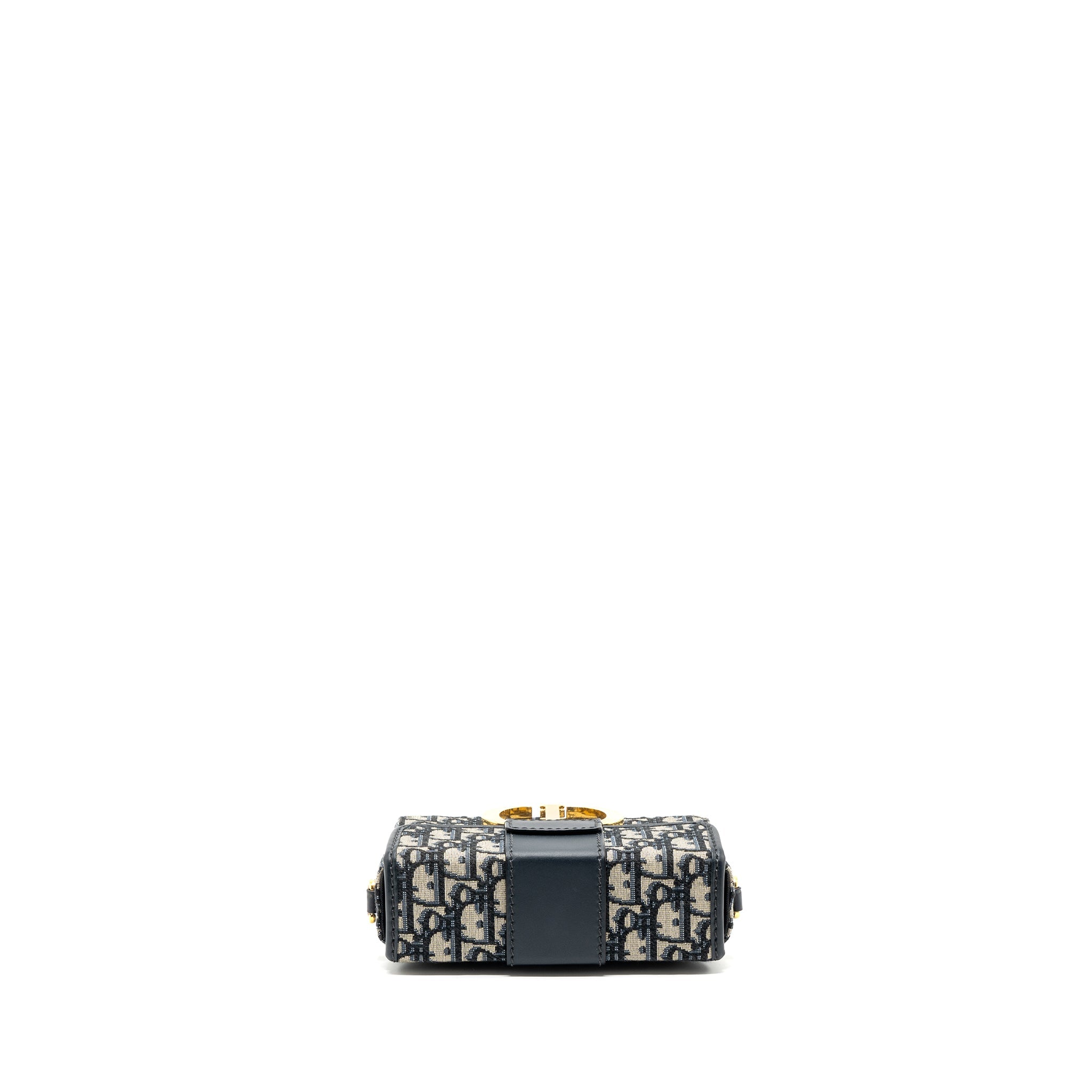 DIOR MINI 30 MONTAIGNE BOX BAG CANVAS / CALFSKIN BLUE OBLIQUE JACQUARD GHW