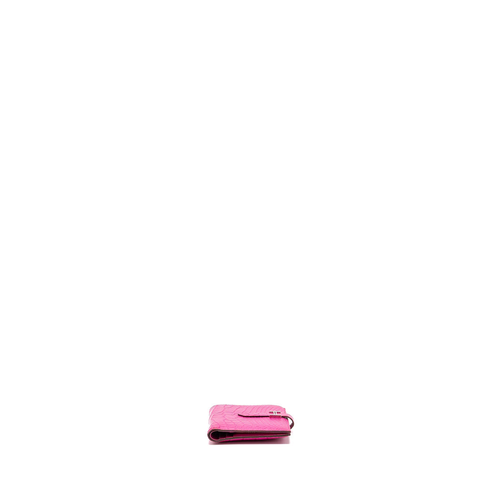 HERMES BEARN WALLET ALLIGATOR MATT PINK SHW