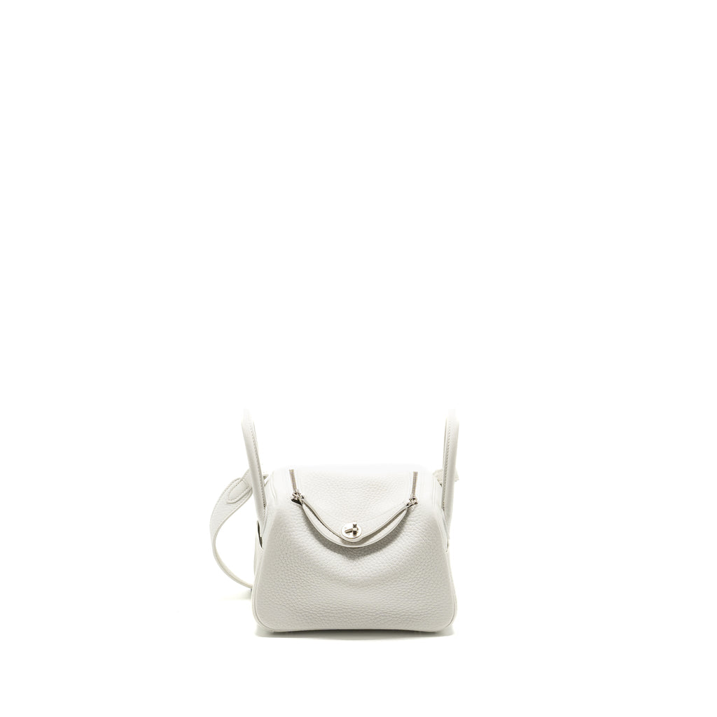 HERMES MINI LINDY CLEMENCE NEW WHITE SHW