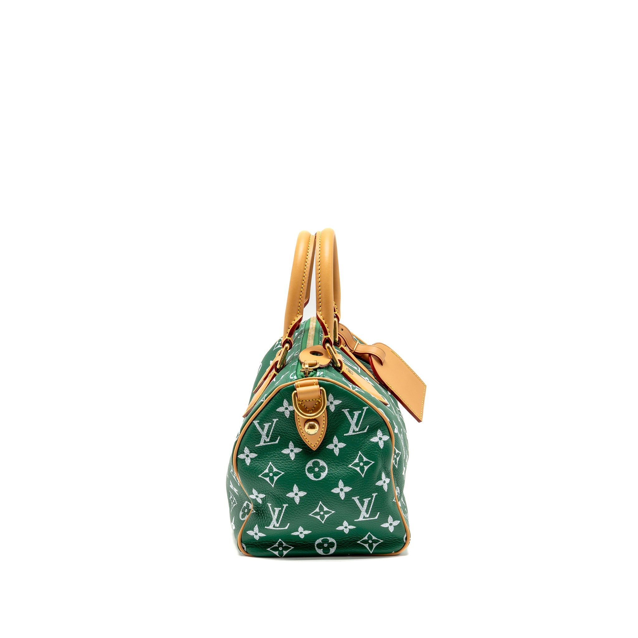 LOUIS VUITTON SPEEDY P9 BANDOULIERE 25 SOFT CALFSKIN GREEN GHW