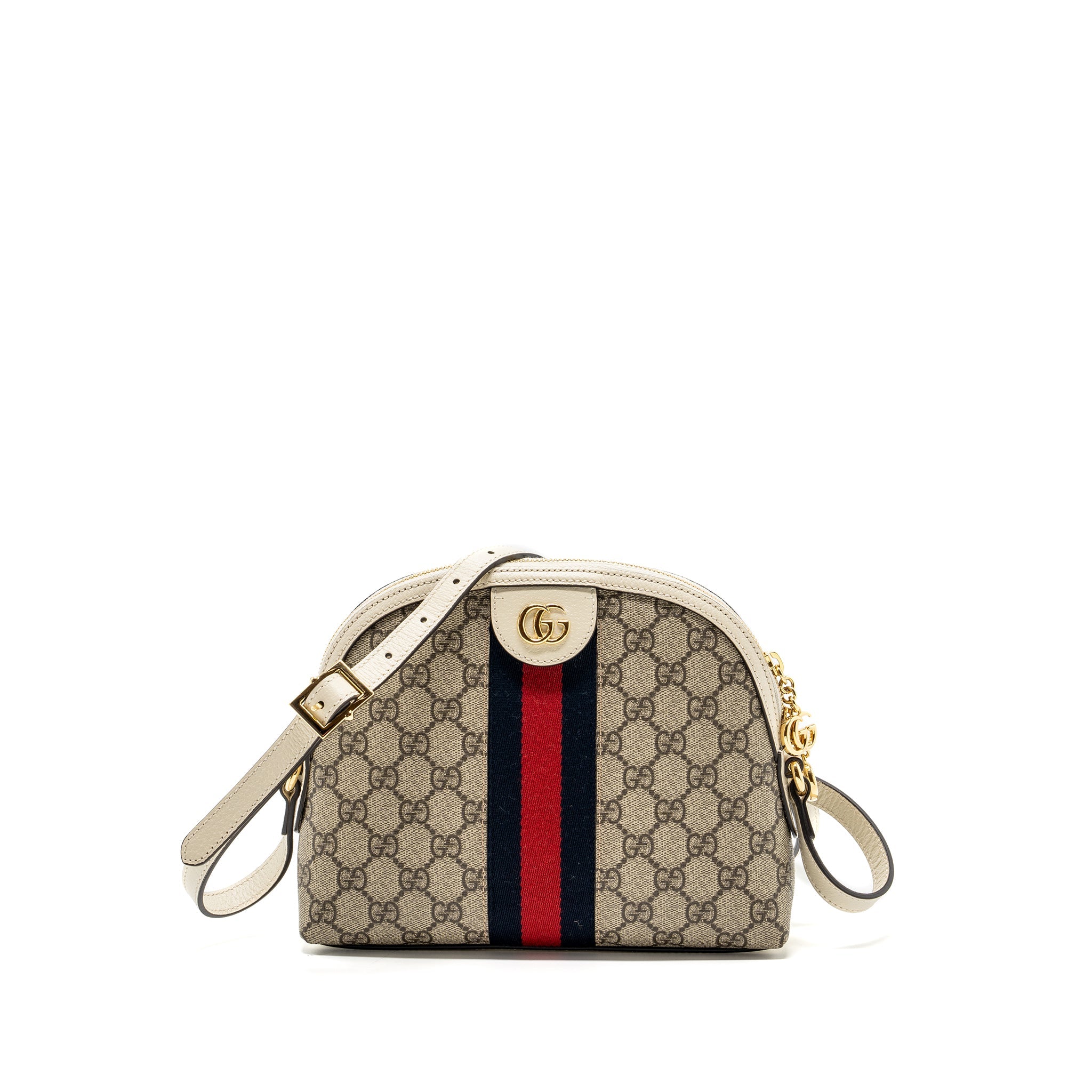 GUCCI OPHIDIA SHOULDER BAG GG SUPREME CANVAS GHW