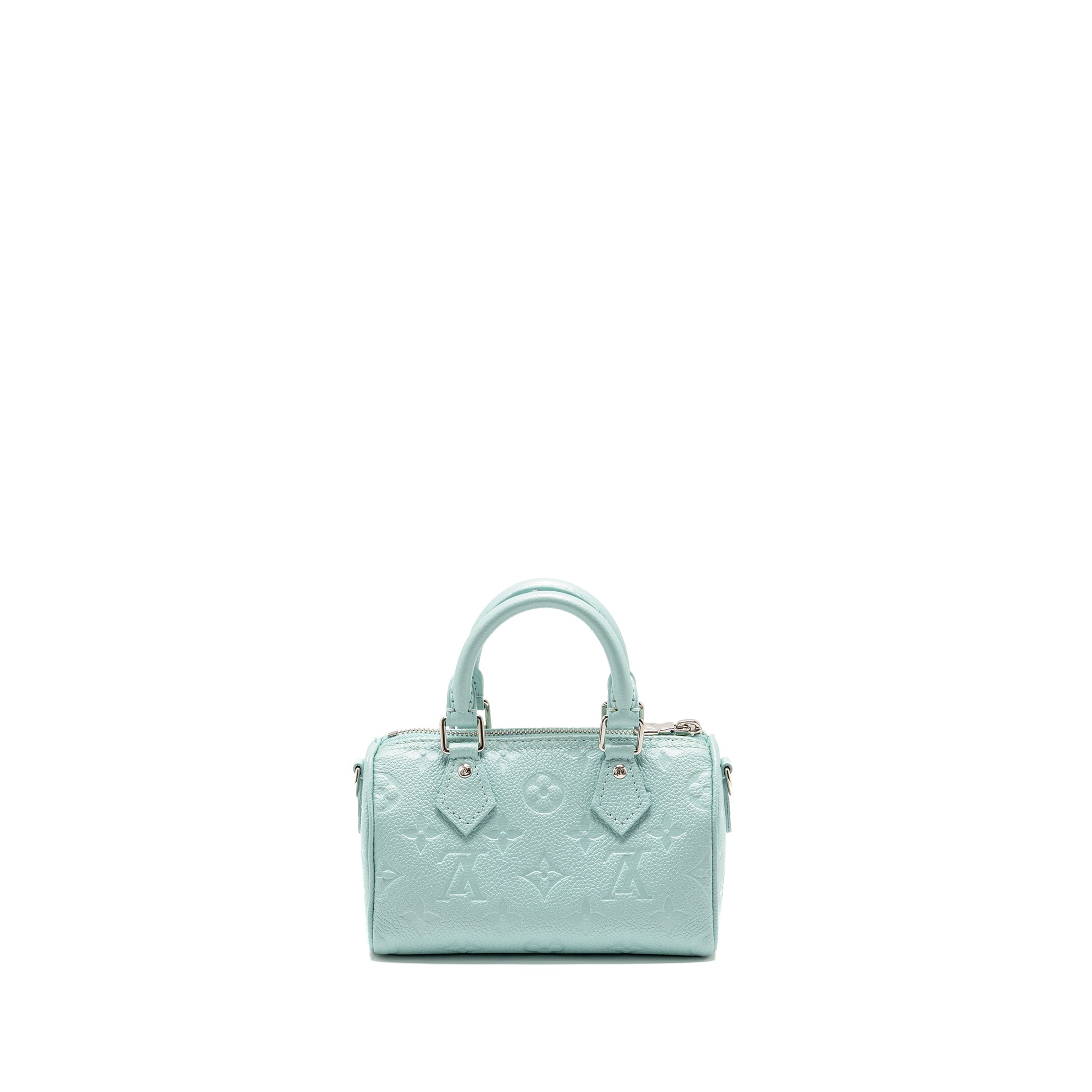 LOUIS VUITTON NANO SPEEDY MONOGRAM EMPREINTE LEATHER MINT GREEN SHW