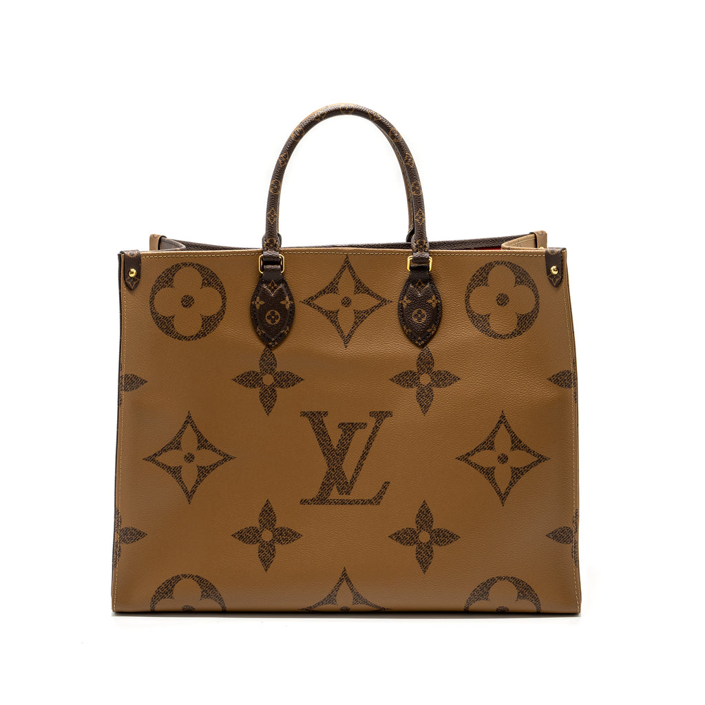 LOUIS VUITTON ONTHEGO GM MONOGRAM CANVAS / MONOGRAM REVERSE CANVAS GHW