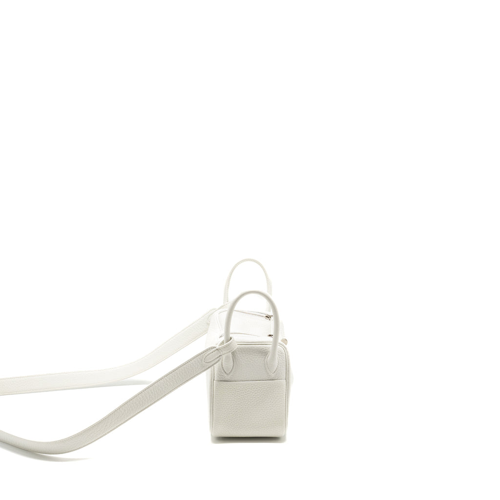 HERMES MINI LINDY CLEMENCE NEW WHITE SHW