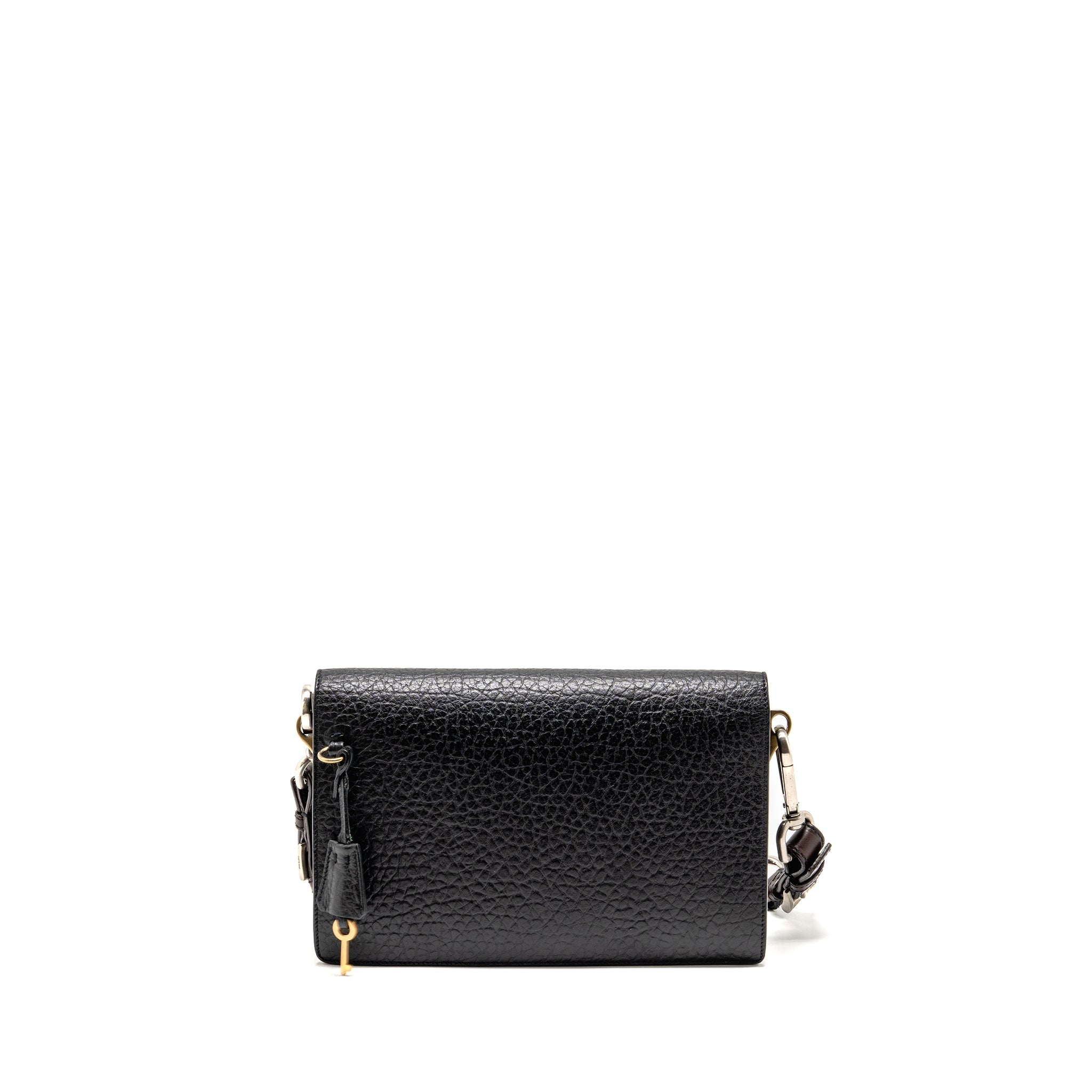 PRADA BERLINO SOUND BAG TWEED/CALFSKIN BLACK/BROWN/GREEN MULTICOLOUR HARDWARE
