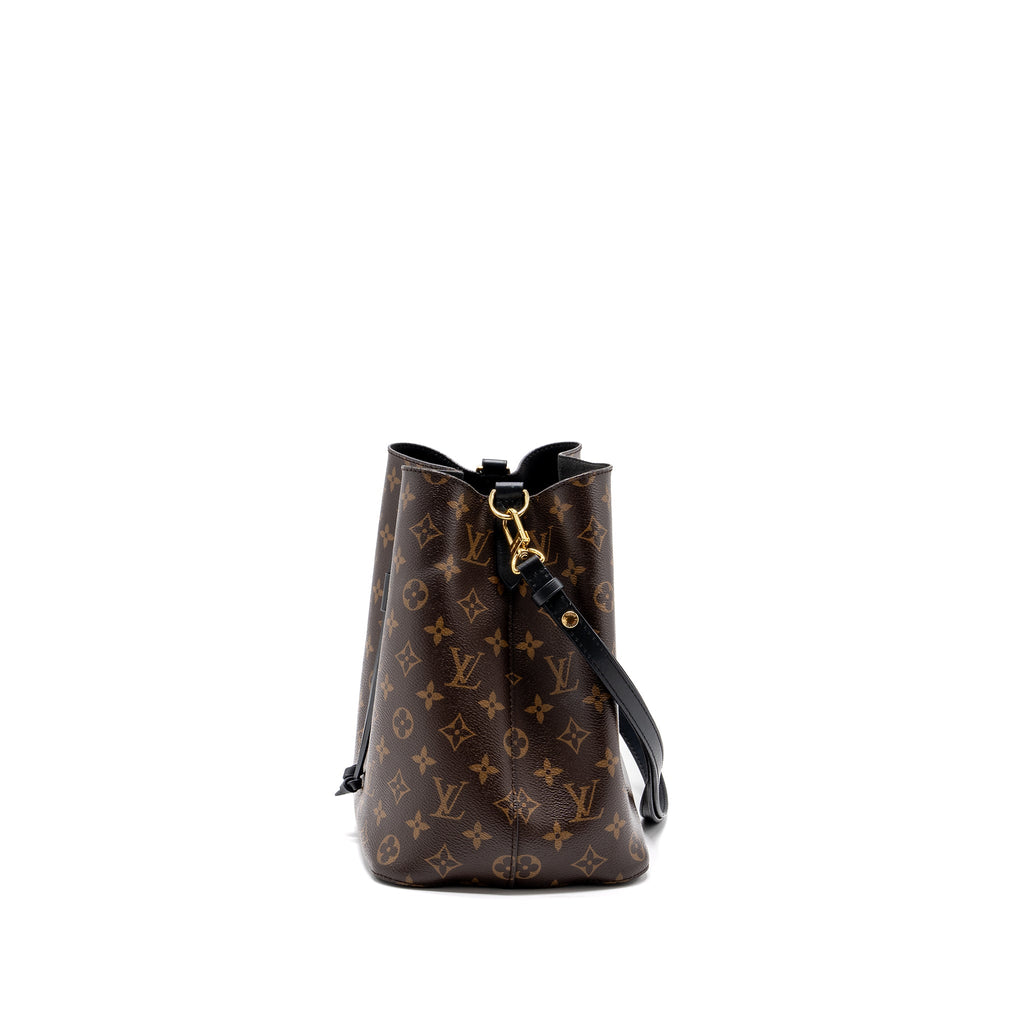 LOUIS VUITTON NEONOE MM  MONOGRAM CANVAS BLACK GHW