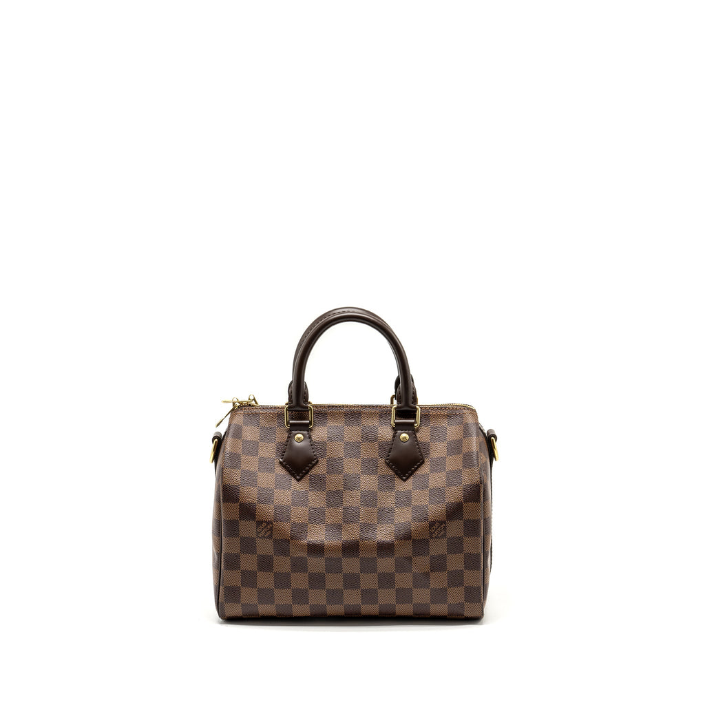LOUIS VUITTON SPEEDY BANDOULIERE 25 DAMIER EBENE CANVAS GHW