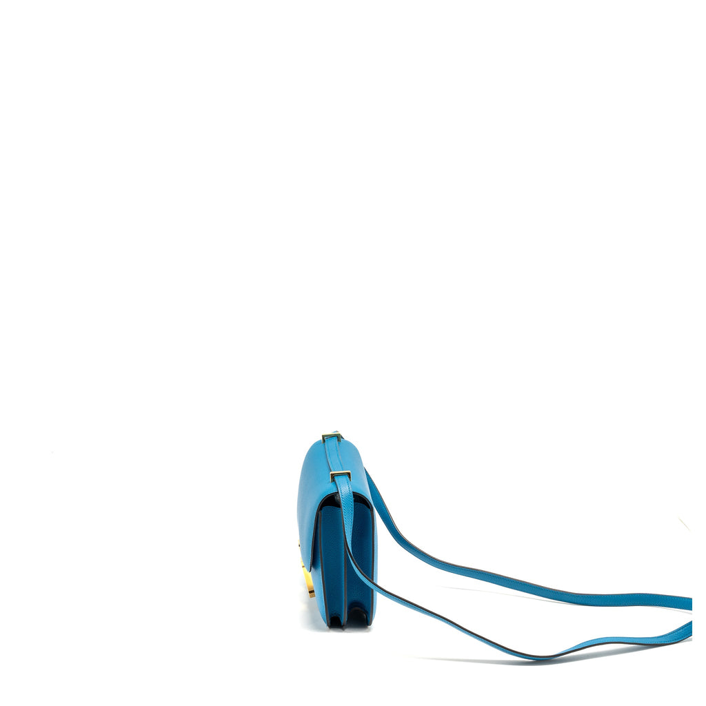 HERMES MINI CONSTANCE EVERCOLOR B3 BLEU ZANZIBAR GHW