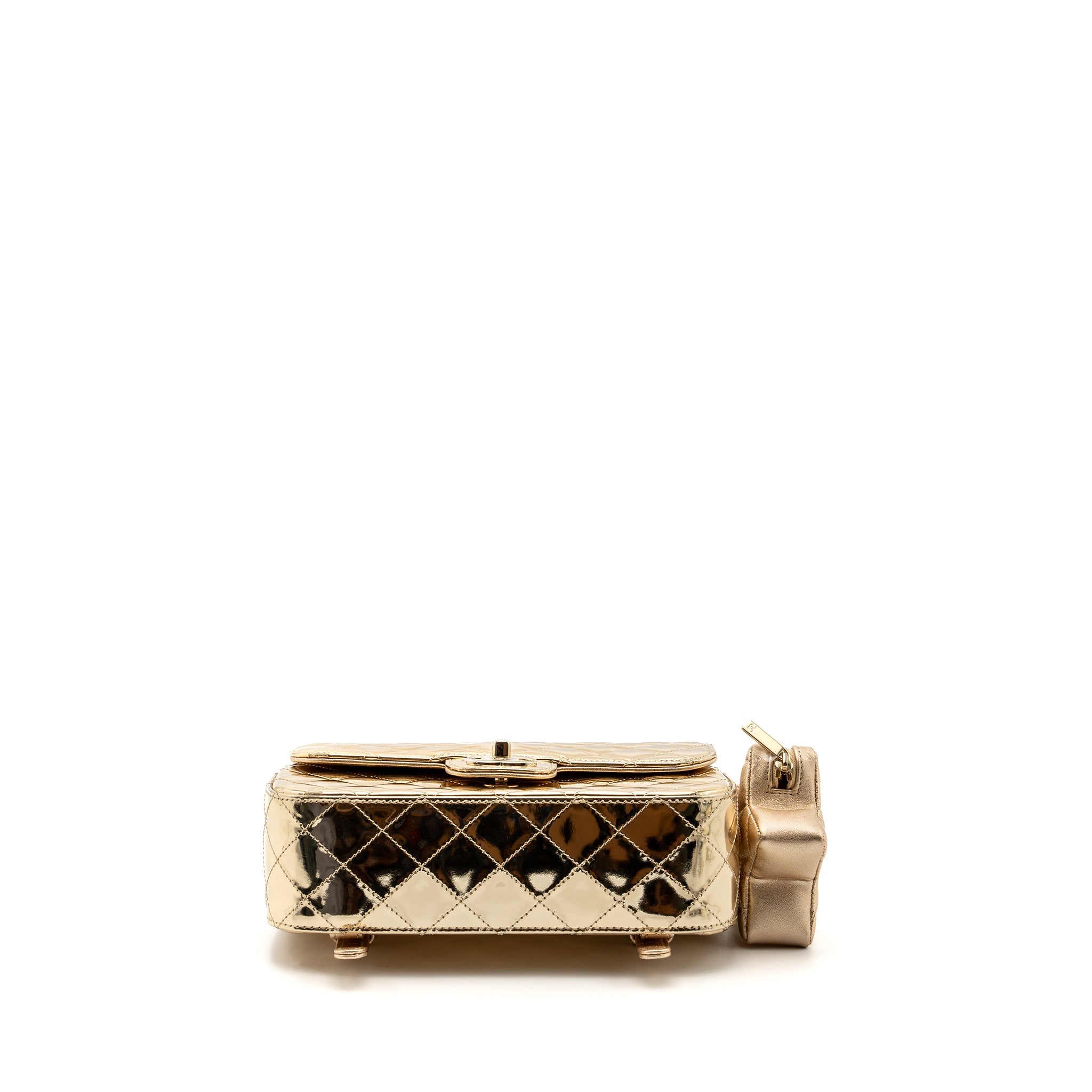 CHANEL 24C BACKPACK WITH STAR PATENT GOLD LGHW (MICROCHIP)