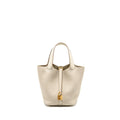 HERMES PICOTIN 18 LOCK BAG OSTRICH TOUCH/CLEMENCE BETON GHW