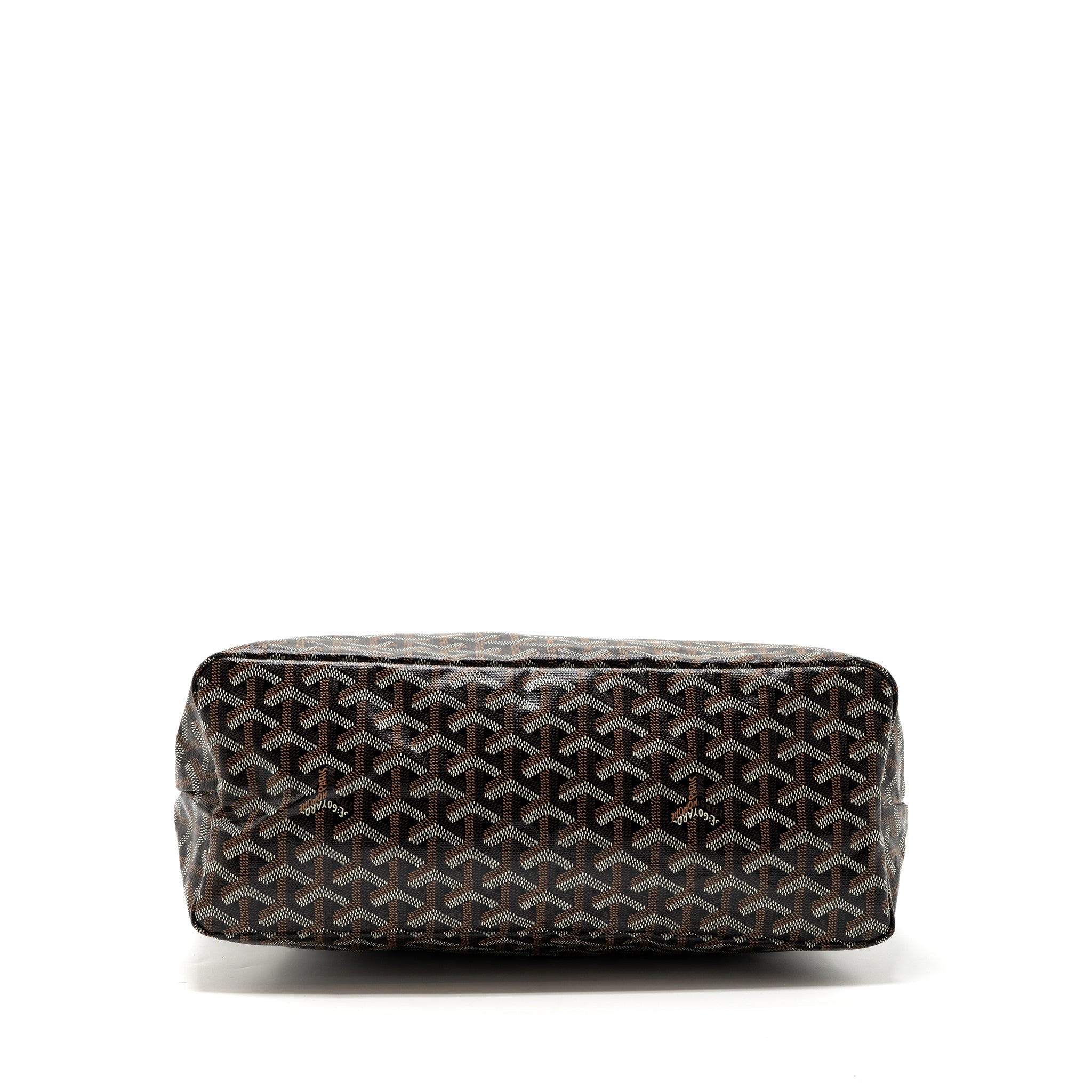GOYARD BOHEME HOBO BAG CANVAS/ CALFSKIN BLACK/ TAN SHW WITH NECESSAIRE BAG ECRU