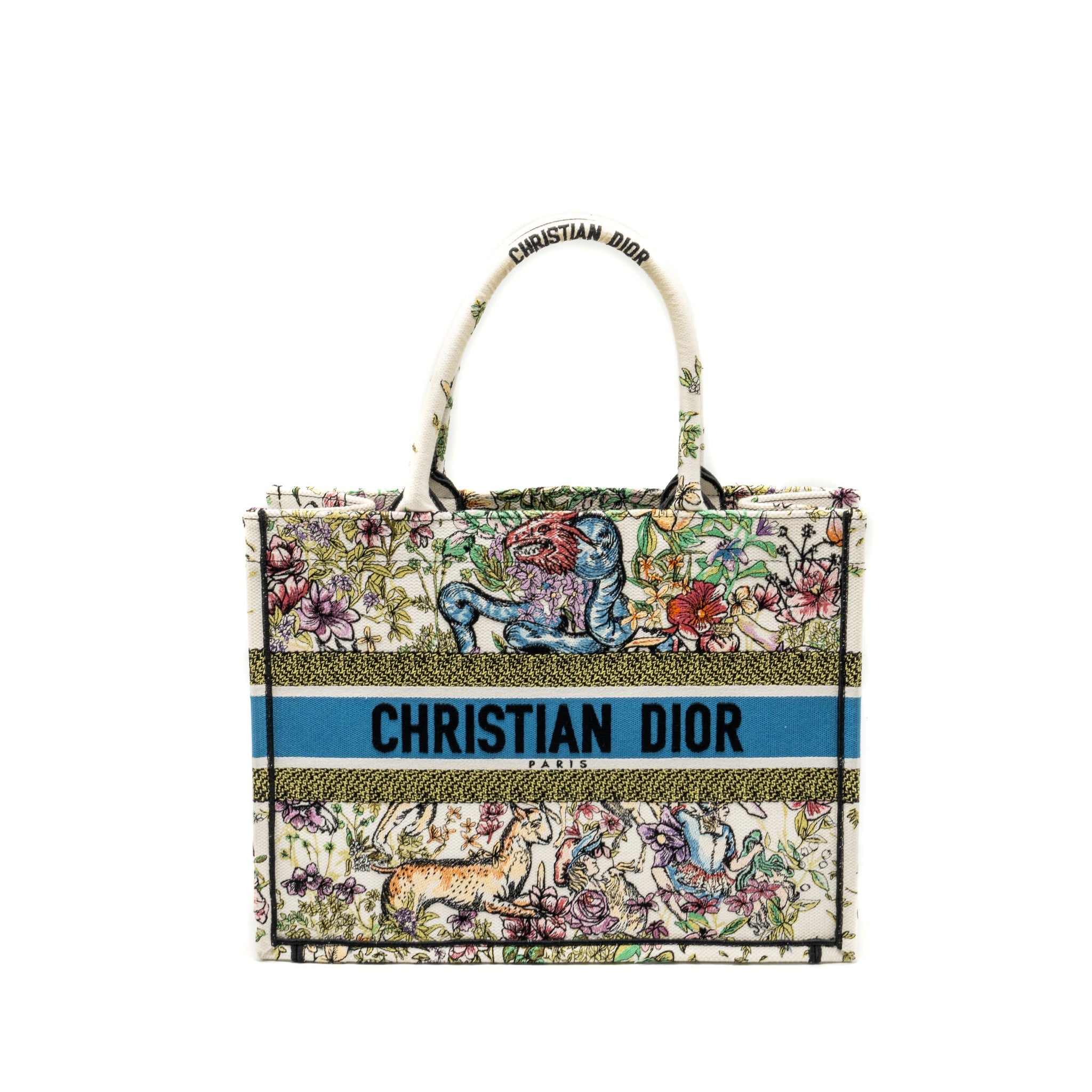 DIOR MEDIUM BOOK TOTE LIMITED CANVAS MULTICOLOUR