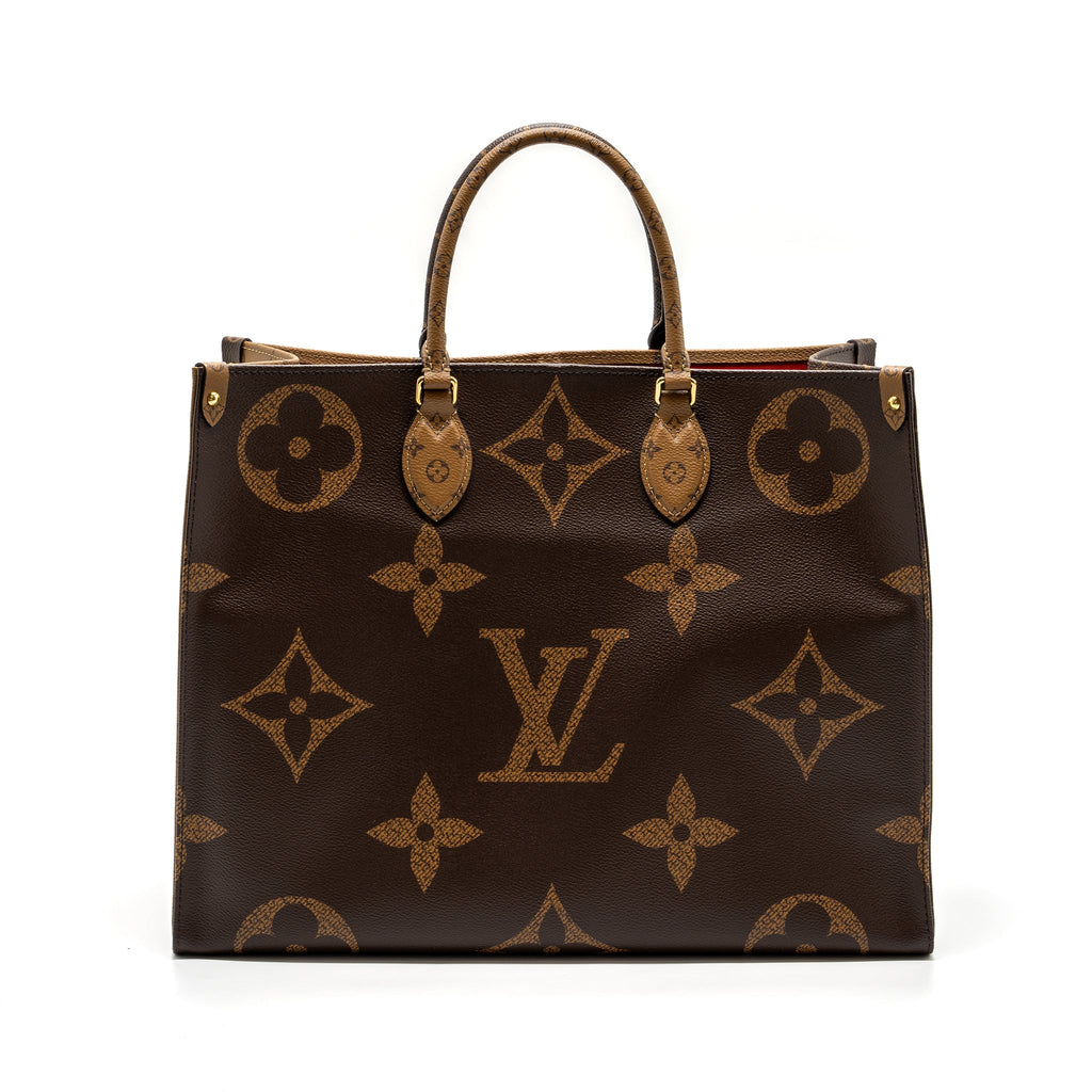 LOUIS VUITTON ONTHEGO GM MONOGRAM CANVAS / MONOGRAM REVERSE CANVAS GHW