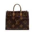 LOUIS VUITTON ONTHEGO GM MONOGRAM CANVAS / MONOGRAM REVERSE CANVAS GHW