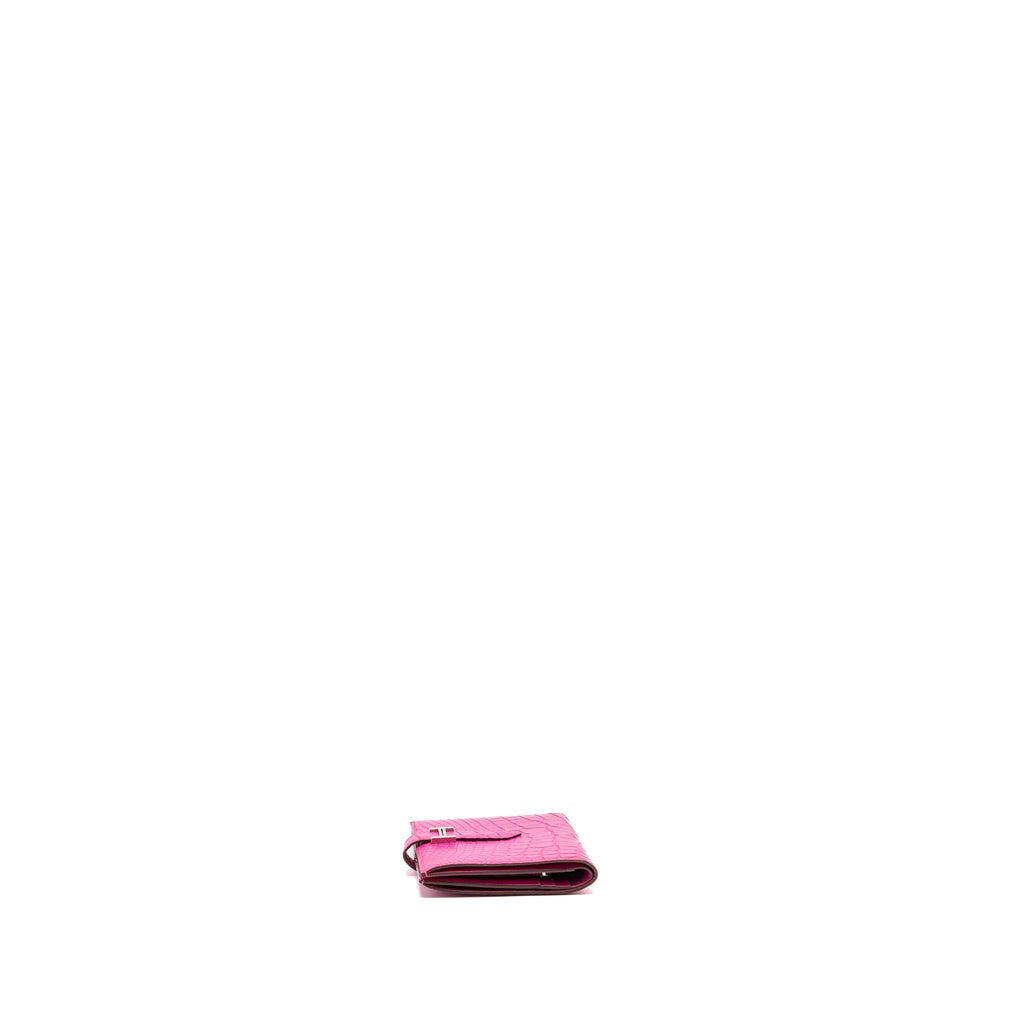 HERMES BEARN WALLET ALLIGATOR MATT PINK SHW