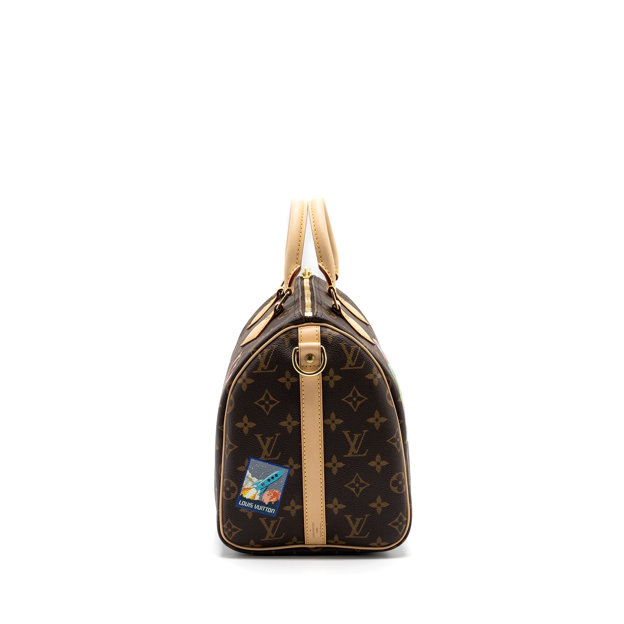LOUIS VUITTON SPEEDY BANDOULIERE 30 MY LV WORLD TOUR MONOGRAM CANVAS GHW