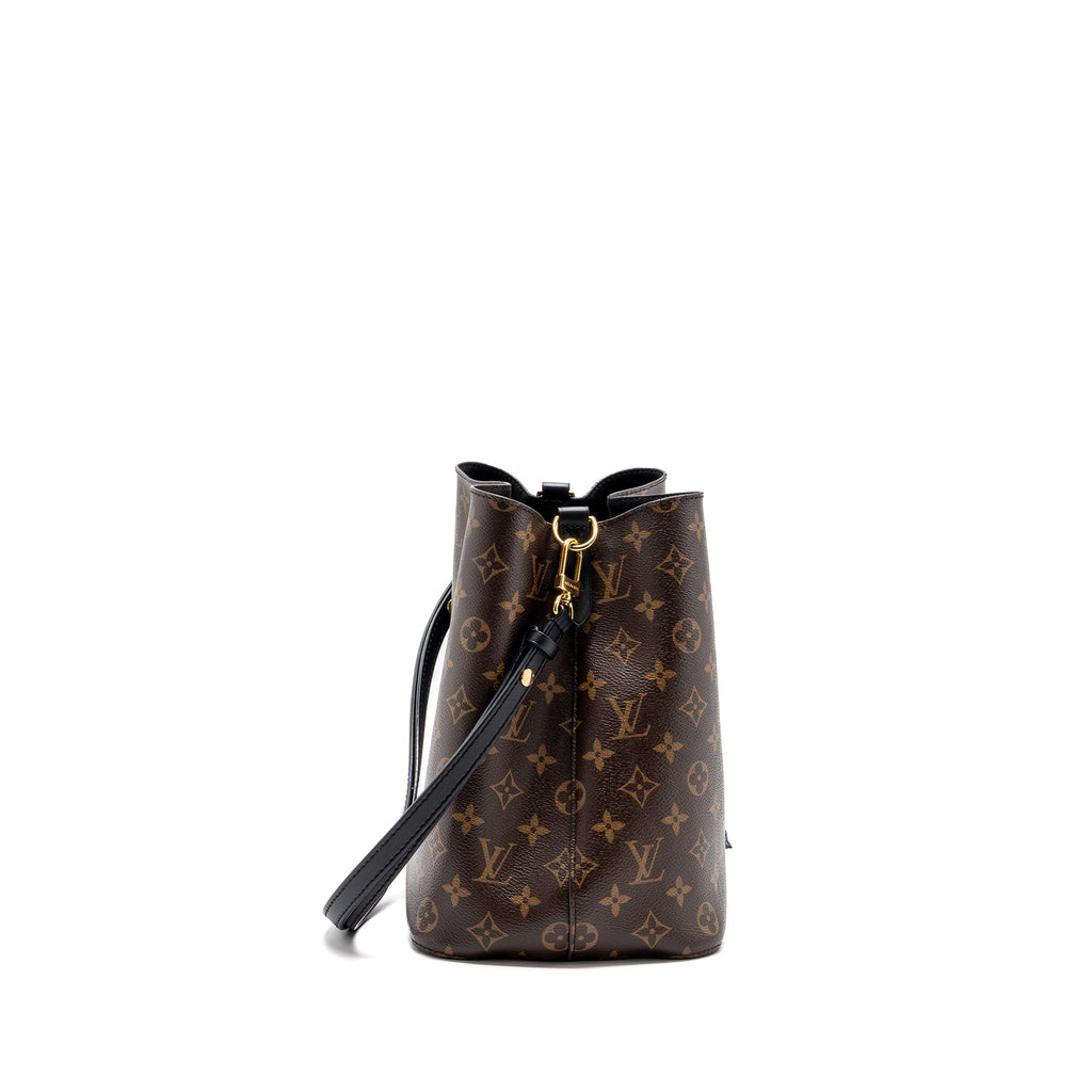 LOUIS VUITTON NEONOE MM  MONOGRAM CANVAS BLACK GHW