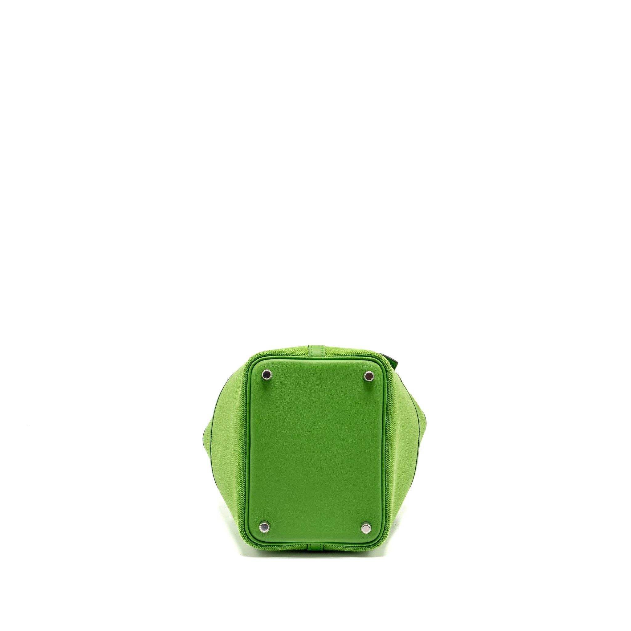 HERMES CARGO PICOTIN 18 LOCK BAG CANVAS/SWIFT VERT YUCCA SHW