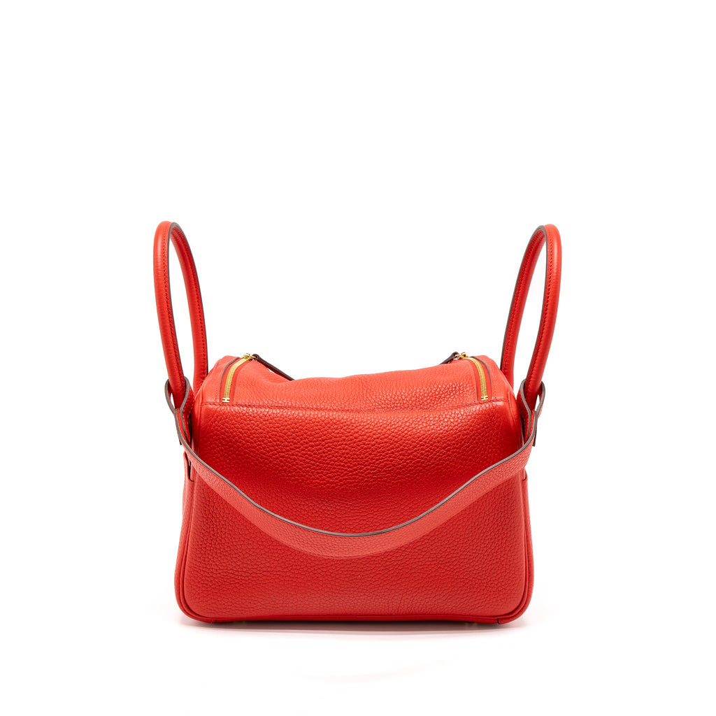 HERMES LINDY 26 CLEMENCE S3 ROUGE DE COEUR GHW