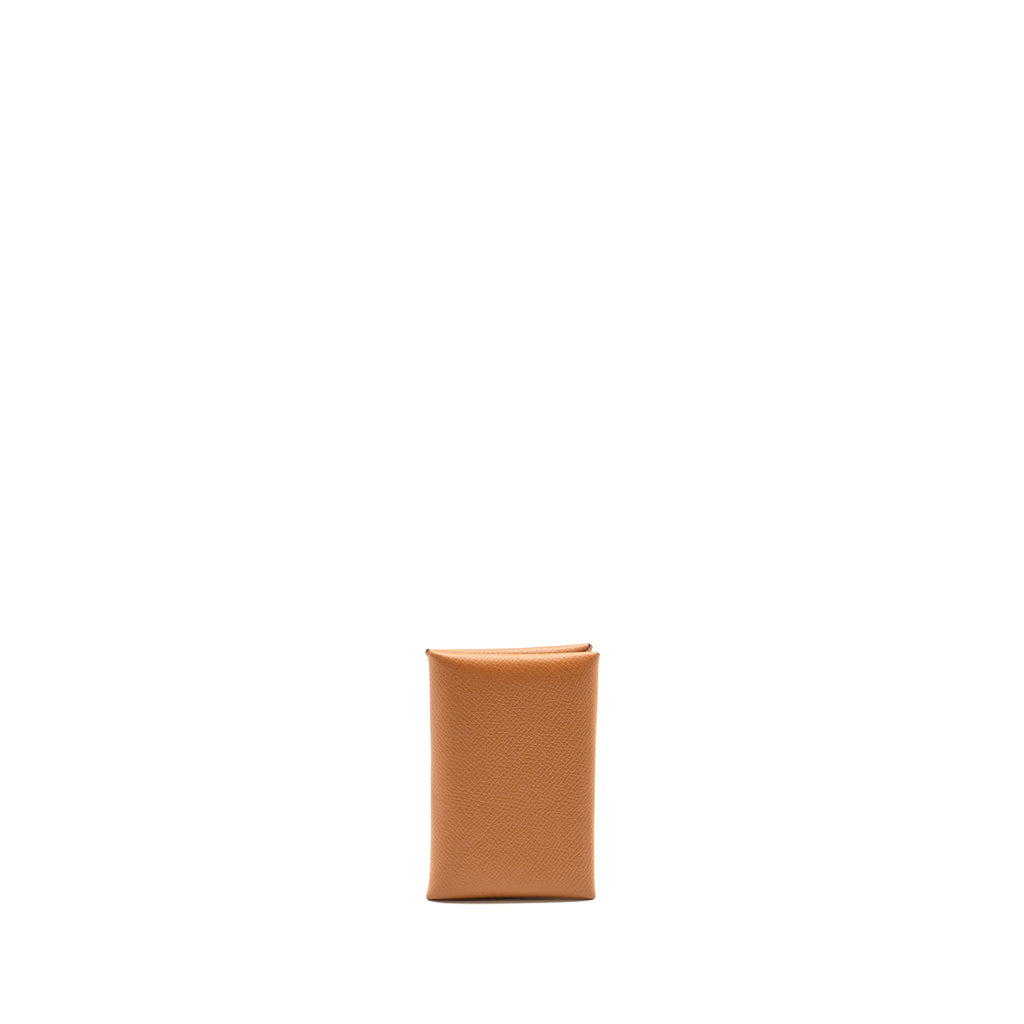 HERMES CALVI CARD HOLDER EPSOM GOLD SHW