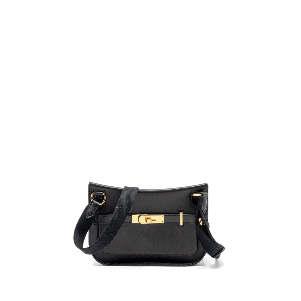 HERMES MINI JYPSIERE EVERGRAIN BLACK GHW