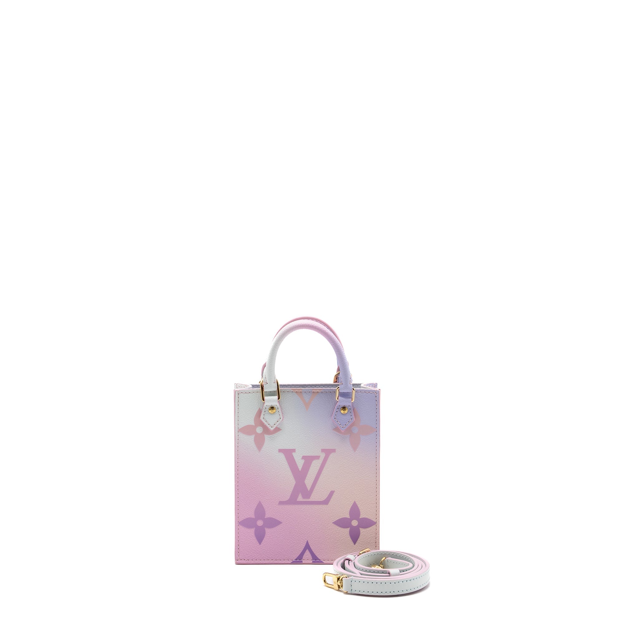 LOUIS VUITTON PETIT SAC PLAT MONOGRAM CANVAS SUNRISE PASTEL GHW (NEW VERSION)