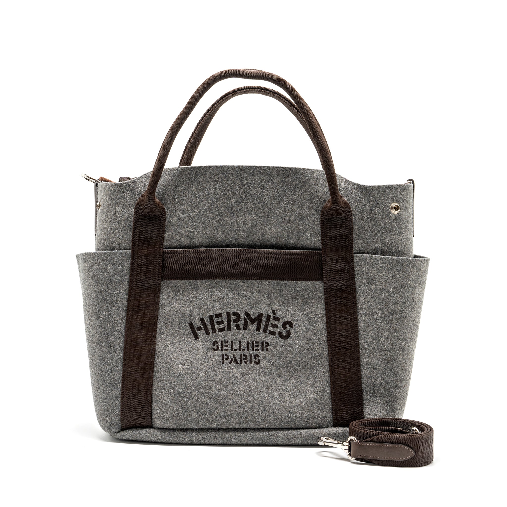 HERMES THE GROOMING BAG WOOL ACIER SHW