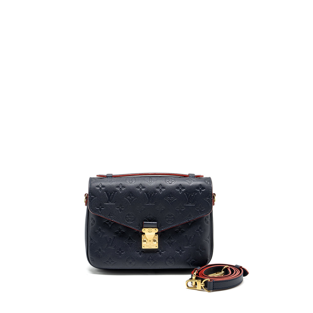 LOUIS VUITTON POCHETTE METIS MONOGRAM EMPREINETE NAVY GHW
