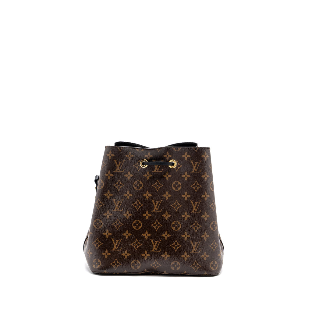 LOUIS VUITTON NEONOE MM  MONOGRAM CANVAS BLACK GHW