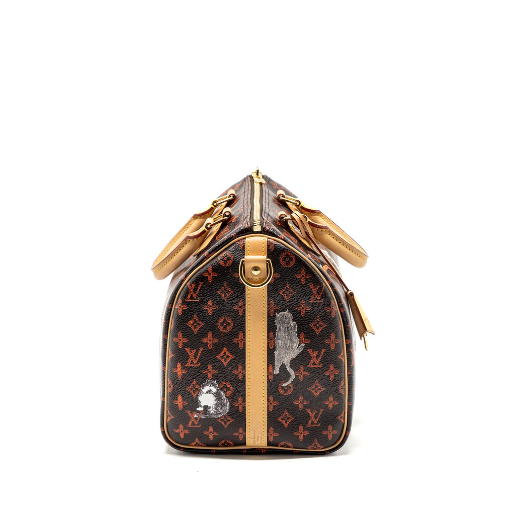 LOUIS VUITTON SPEEDY BANDOULIERE 30 CATOGRAM LIMITED EDITION CANVAS GHW